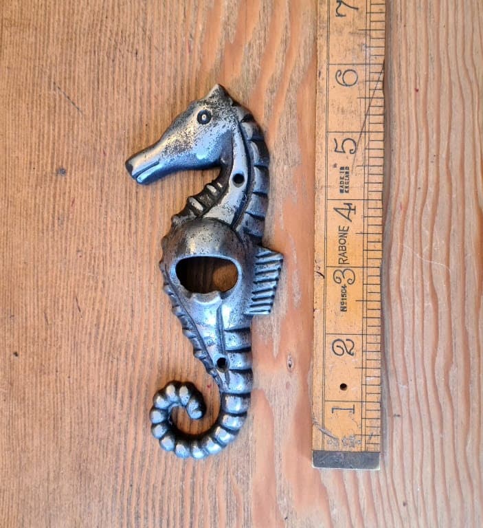 SEA HORSE \ Cast Iron Wall Mounted Bottle Opener \ Vintage Style Home Bar