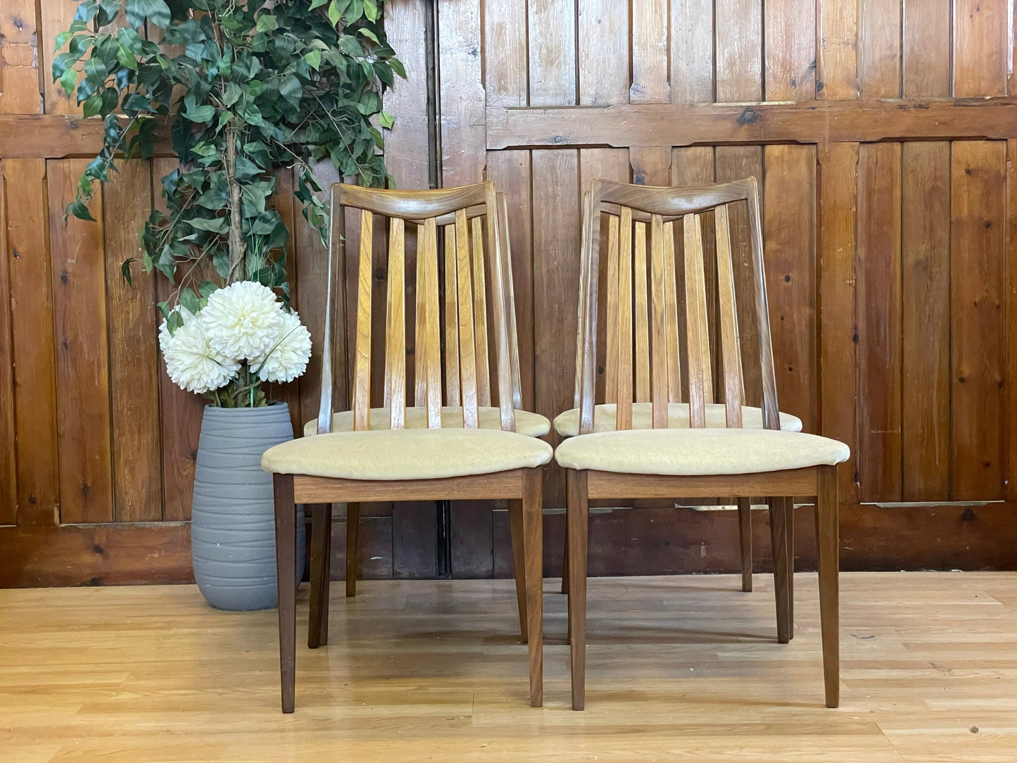 Vintage Set of 4 G Plan Fresco Dining Chairs \ Retro Teak Mid Century Kitchen Chairs