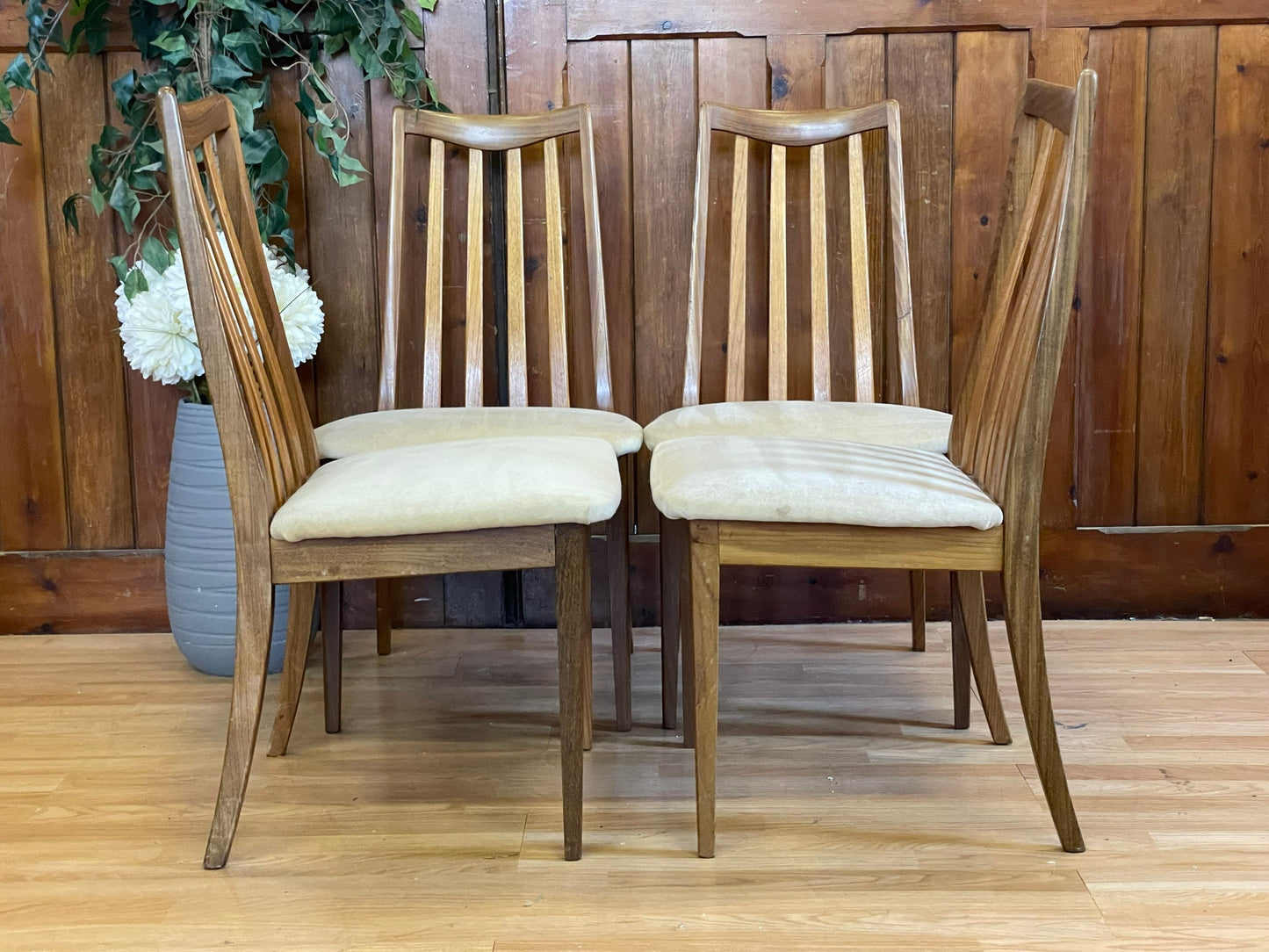 Vintage Set of 4 G Plan Fresco Dining Chairs \ Retro Teak Mid Century Kitchen Chairs