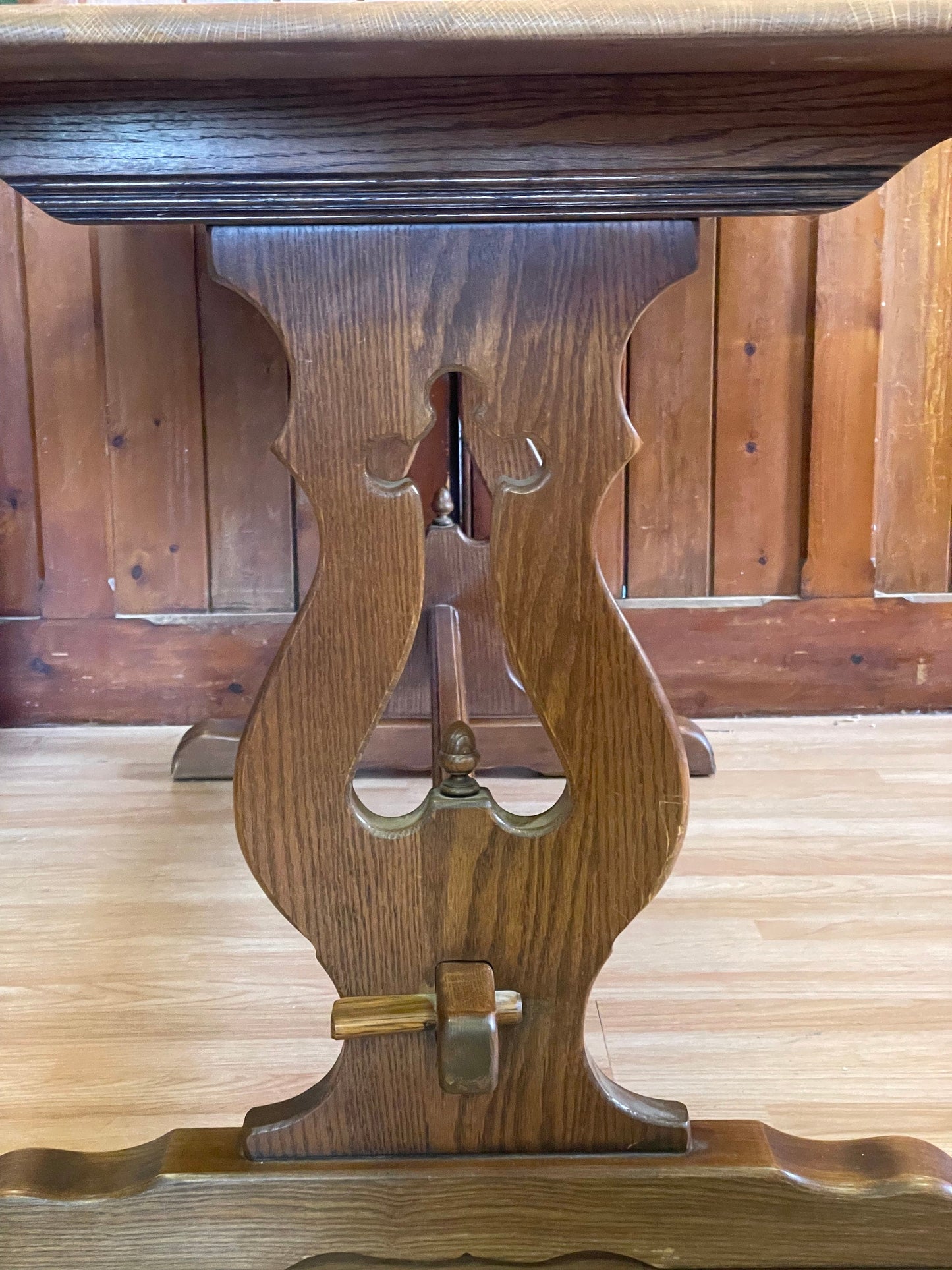 Vintage Old Charm Rustic Solid Oak Refectory Dining Kitchen Table