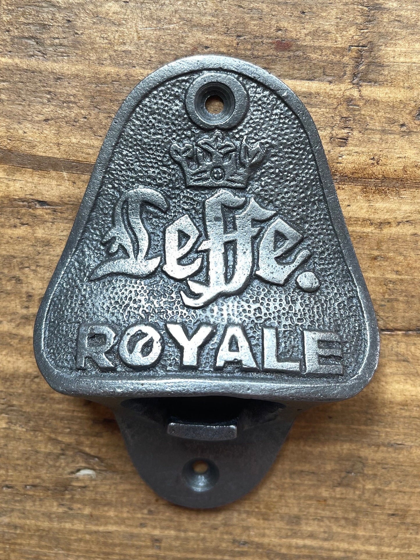 LEFFE \ Cast Iron Wall Mounted Bottle Opener \ Vintage Style Home Bar