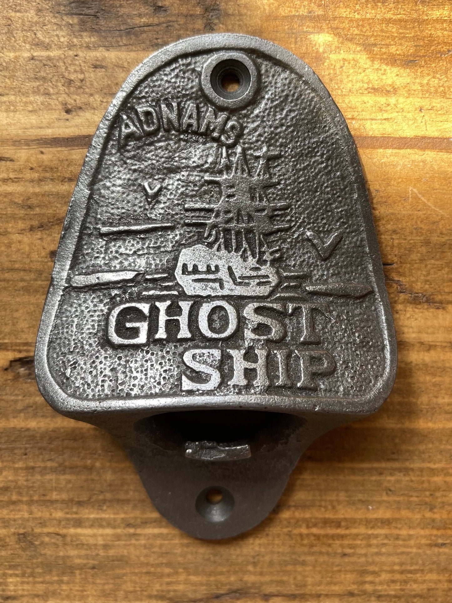 ADNAMS GHOST SHIP \ Cast Iron Wall Mounted Bottle Opener \ Vintage Style Home Bar