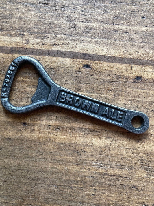 NEWCASTLE BROWN ALE \ Cast Iron Handheld Bottle Opener \ Vintage Style Home Bar