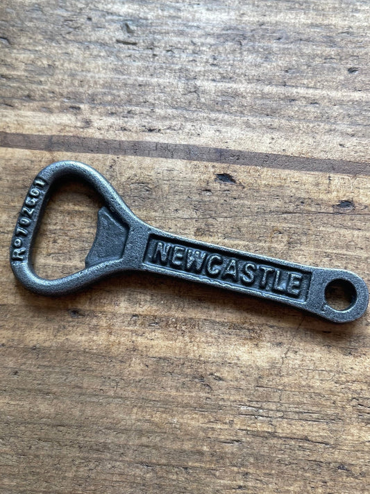 NEWCASTLE BROWN ALE \ Cast Iron Handheld Bottle Opener \ Vintage Style Home Bar