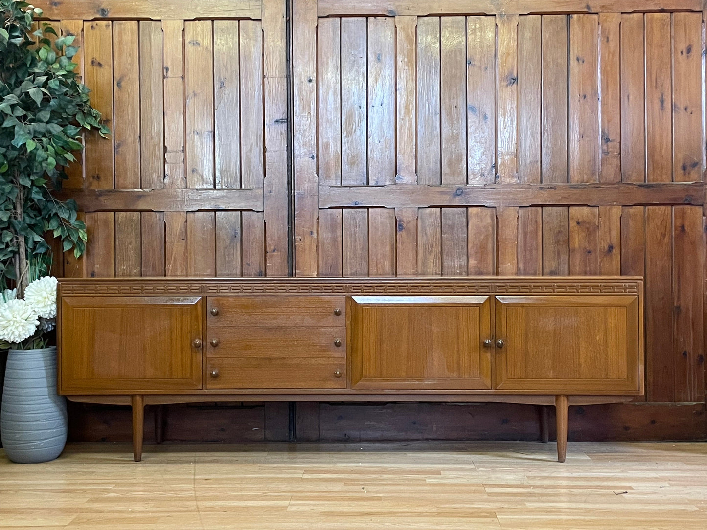 Long Teak Sideboard By Scandart \ Scandinavian Danish Style Sideboard Cabinet