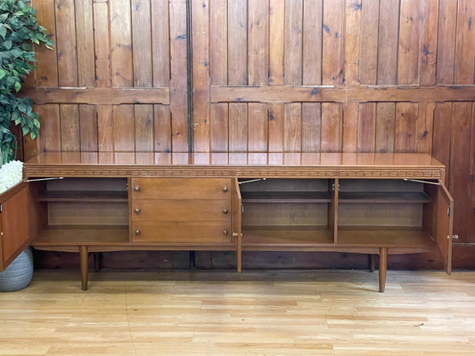 Long Teak Sideboard By Scandart \ Scandinavian Danish Style Sideboard Cabinet