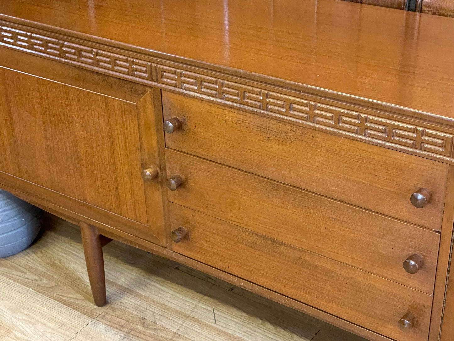 Long Teak Sideboard By Scandart \ Scandinavian Danish Style Sideboard Cabinet