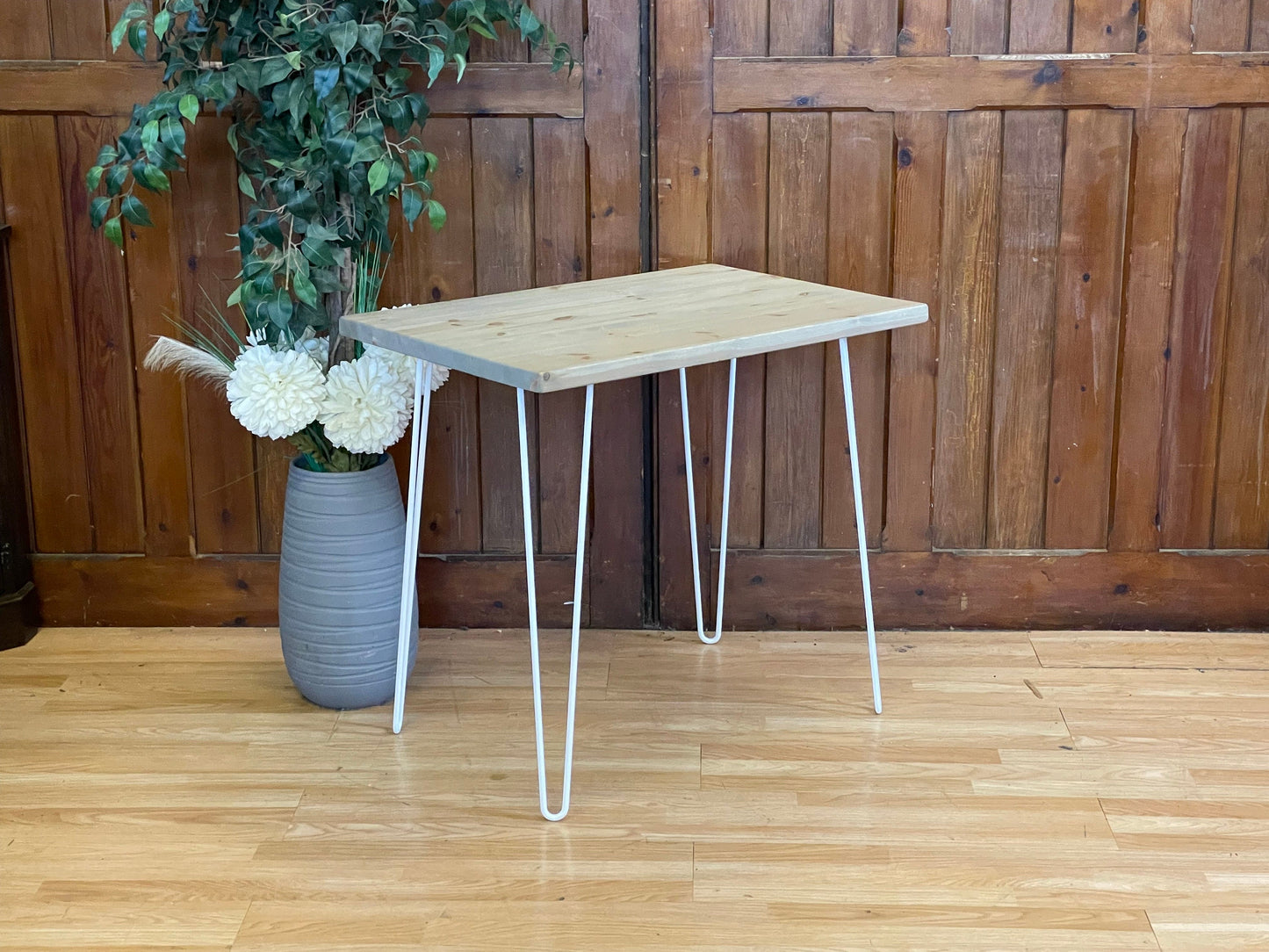 Modern Handmade Small Kitchen Table \ Hairpin Leg Desk \ Bistro Dining Table