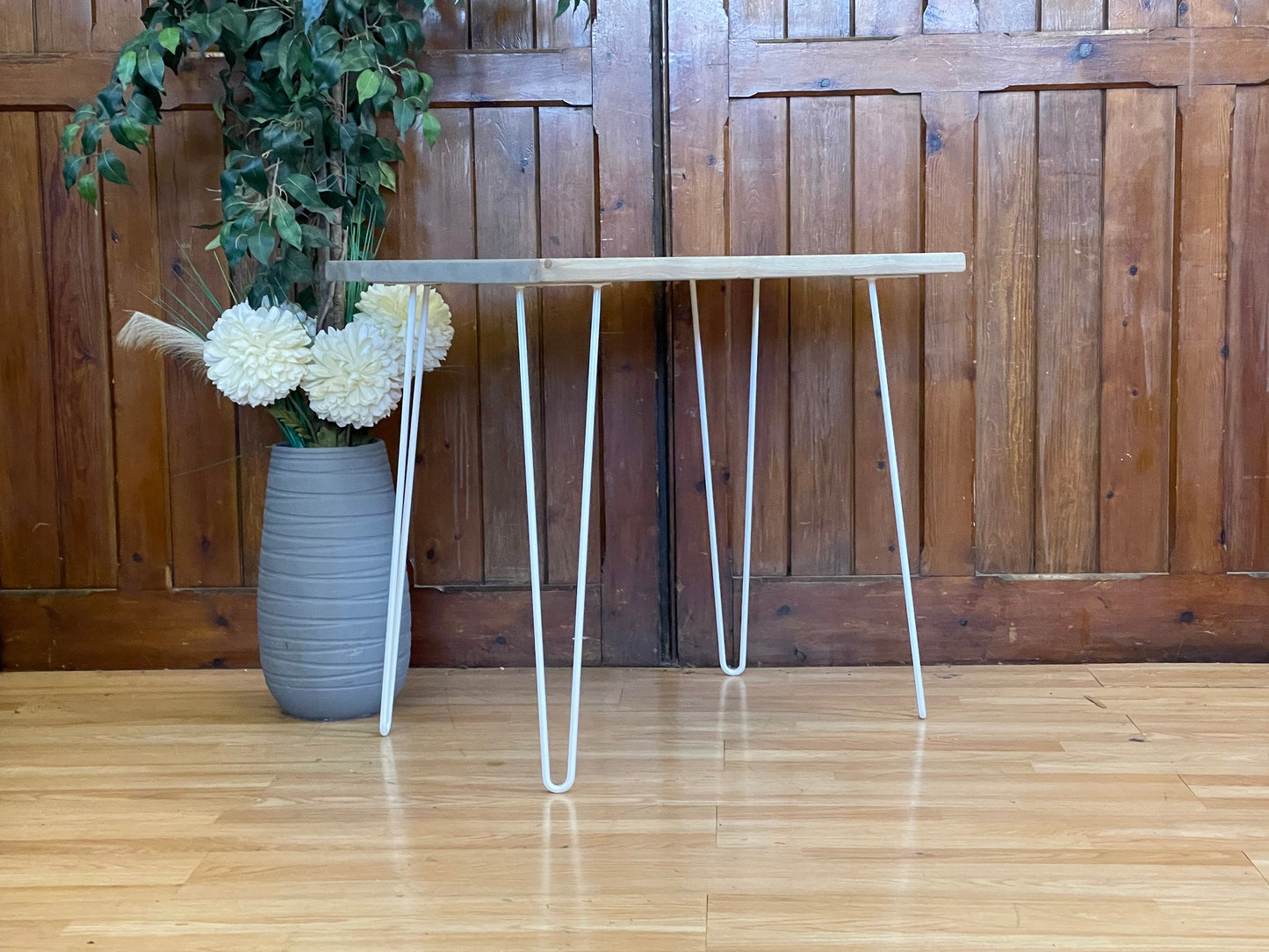 Modern Handmade Small Kitchen Table \ Hairpin Leg Desk \ Bistro Dining Table