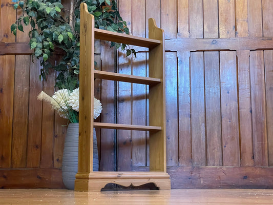 Open Back Farmhouse Pine Bookcase \ Handmade Display Shelves \ Hallway Shelving Unit