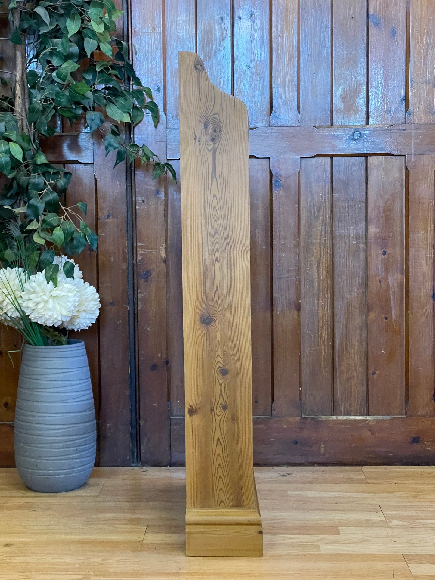 Open Back Farmhouse Pine Bookcase \ Handmade Display Shelves \ Hallway Shelving Unit