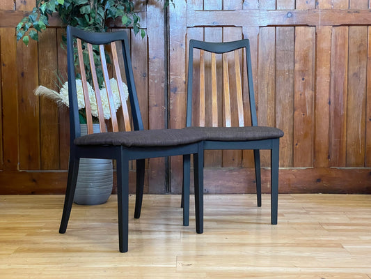 Vintage Pair G Plan Fresco Dining Chairs \ Retro Teak Mid Century Kitchen Chairs