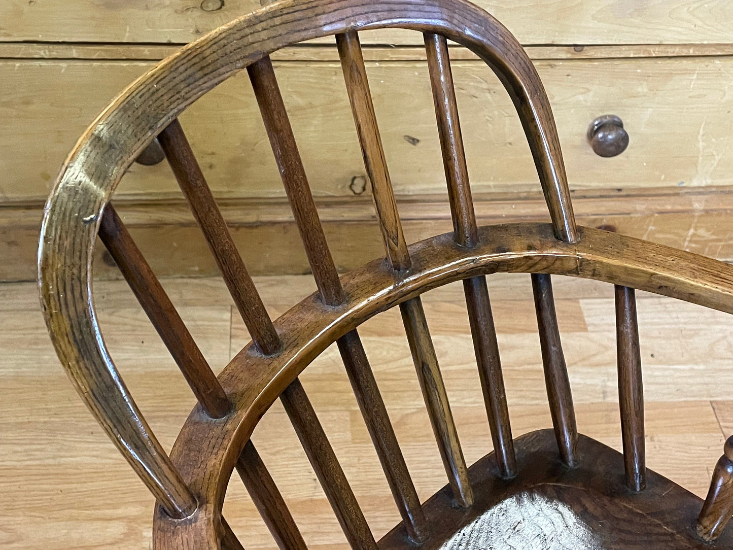 Antique Child’s High Chair \ Teddy or Dolls Victorian Elm Chair \  Windsor Chair