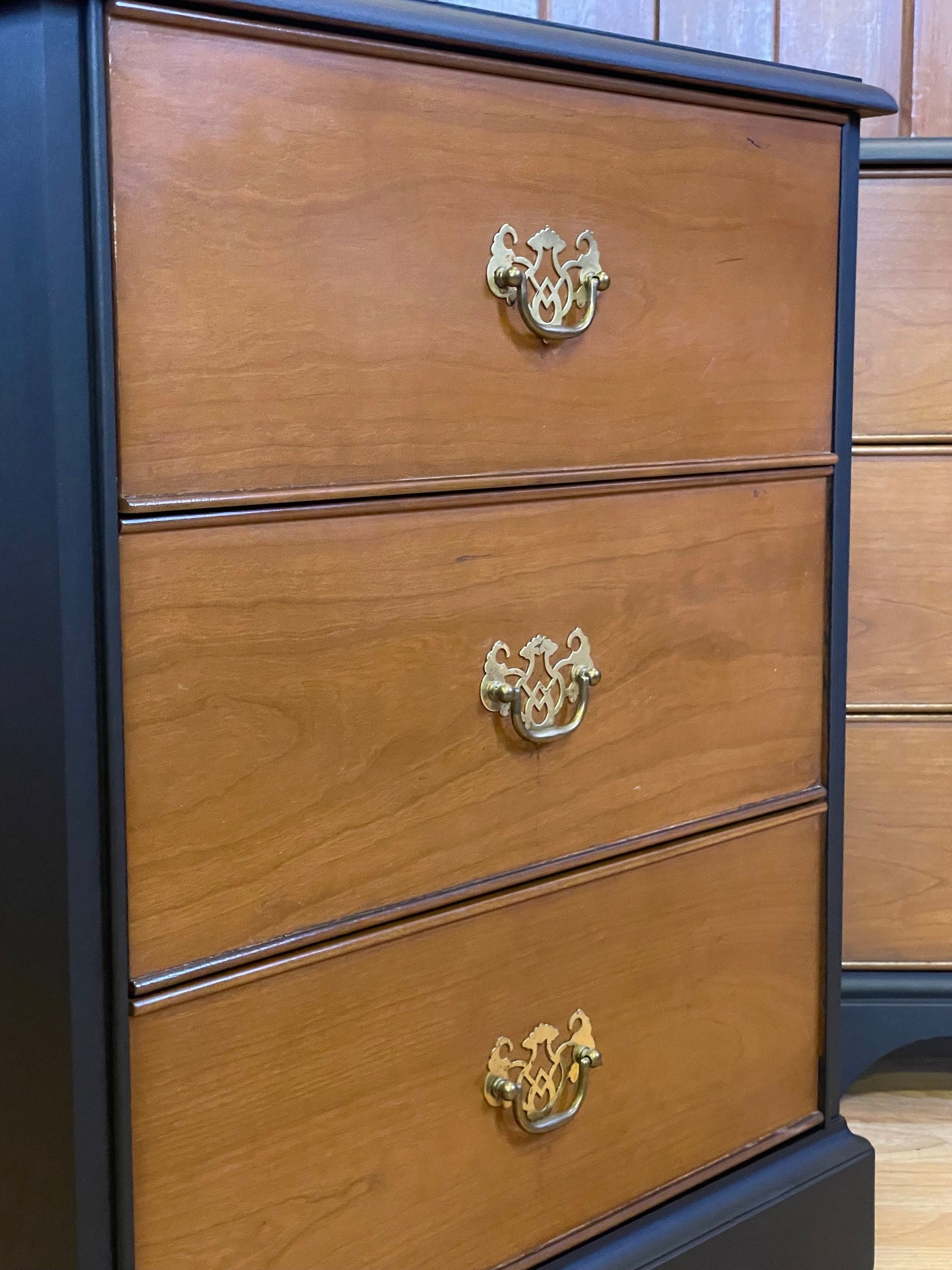 Vintage Pair Cherry Bedside Tables \ Retro Bedside Tables \ Small Chest of Drawers