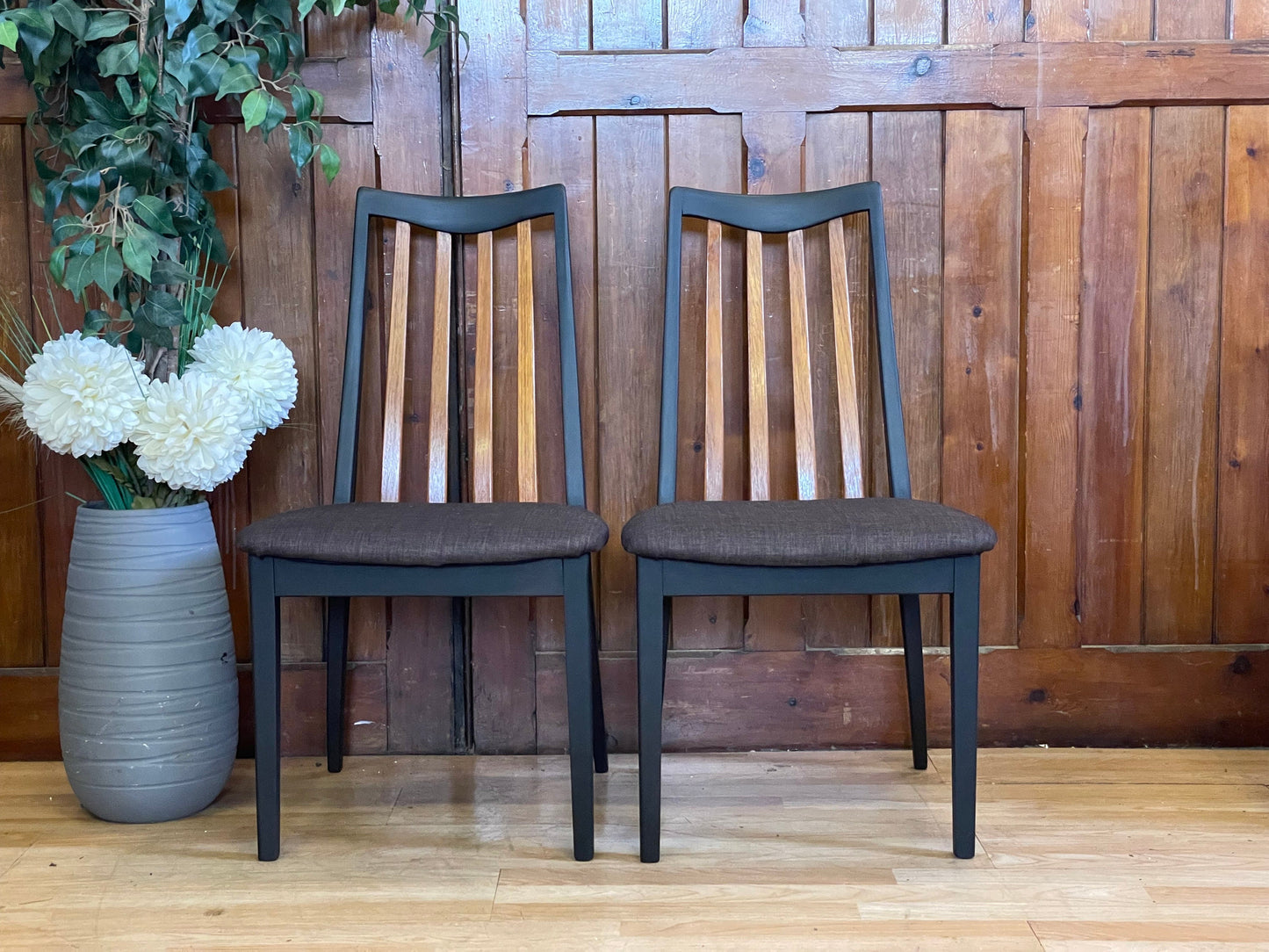 Vintage Pair G Plan Fresco Dining Chairs \ Retro Teak Mid Century Kitchen Chairs