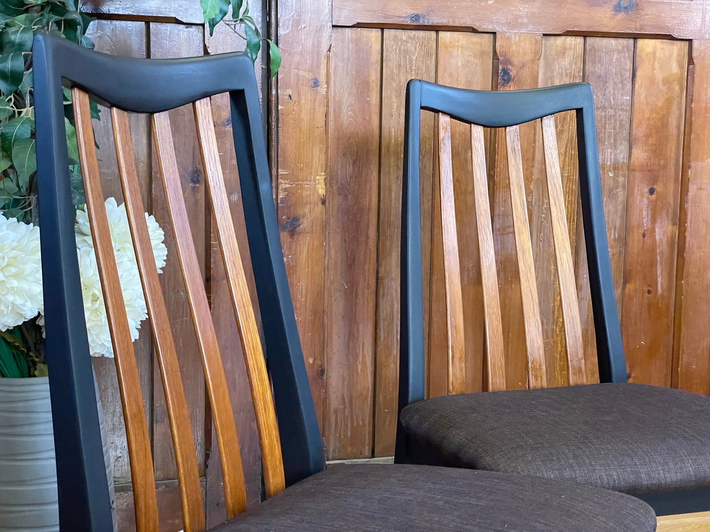 Vintage Pair G Plan Fresco Dining Chairs \ Retro Teak Mid Century Kitchen Chairs