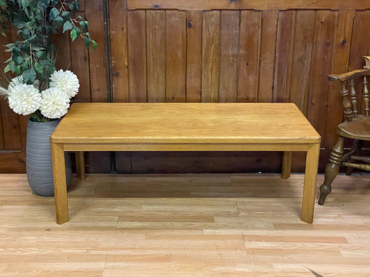 Large Vejle Stole Mobelfabrik Danish Coffee Table \ Mid Century Oak Lounge Table