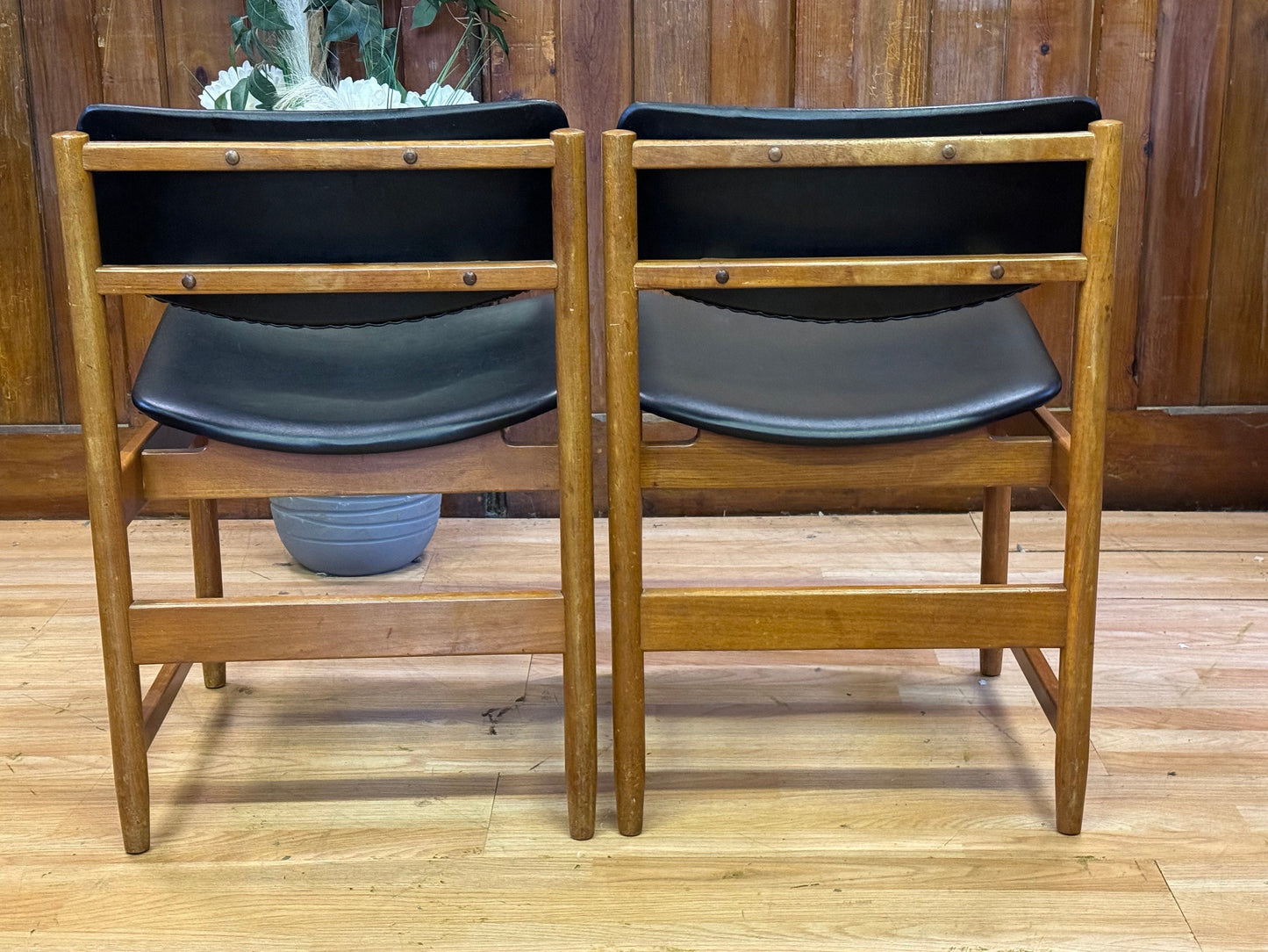 Set of Mid Century Teak Dining Chairs by White and Newton \ Danish Style Chairs