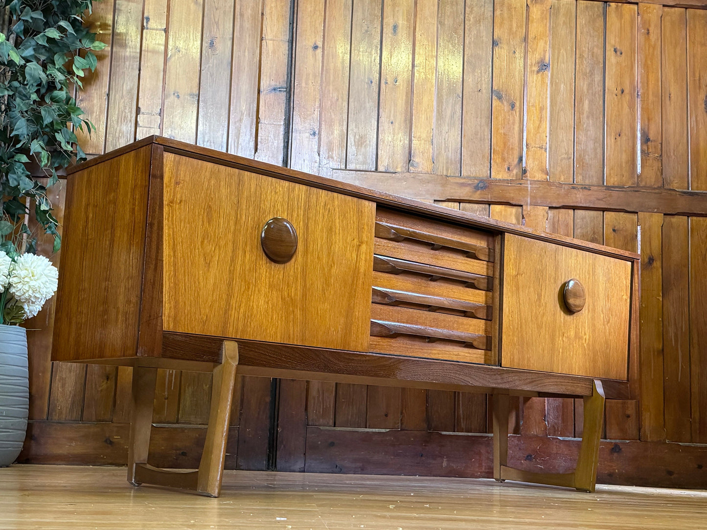 Vintage Teak Sideboard by Elliot’s of Newbury \ Mid Century Long Drinks Cabinet