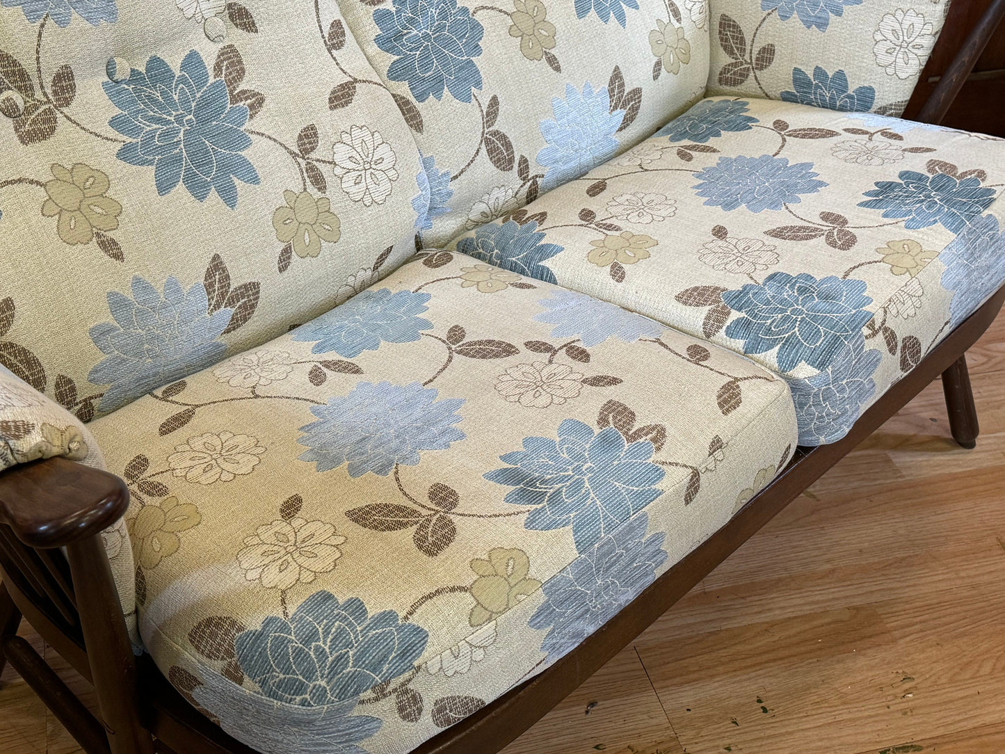 Ercol Evergreen High Back 2 Seater Settee \ Upholstered Sofa \ Model 1913/2