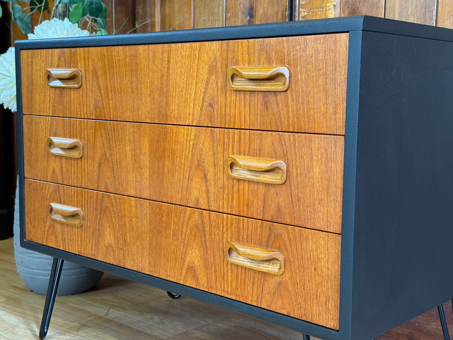 Vintage G Plan Chest of Drawers \ Mid Century Teak Storage Cabinet \ Bedside