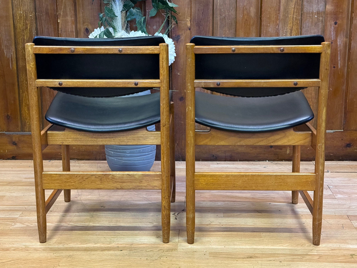 Set of Mid Century Teak Dining Chairs by White and Newton \ Danish Style Chairs