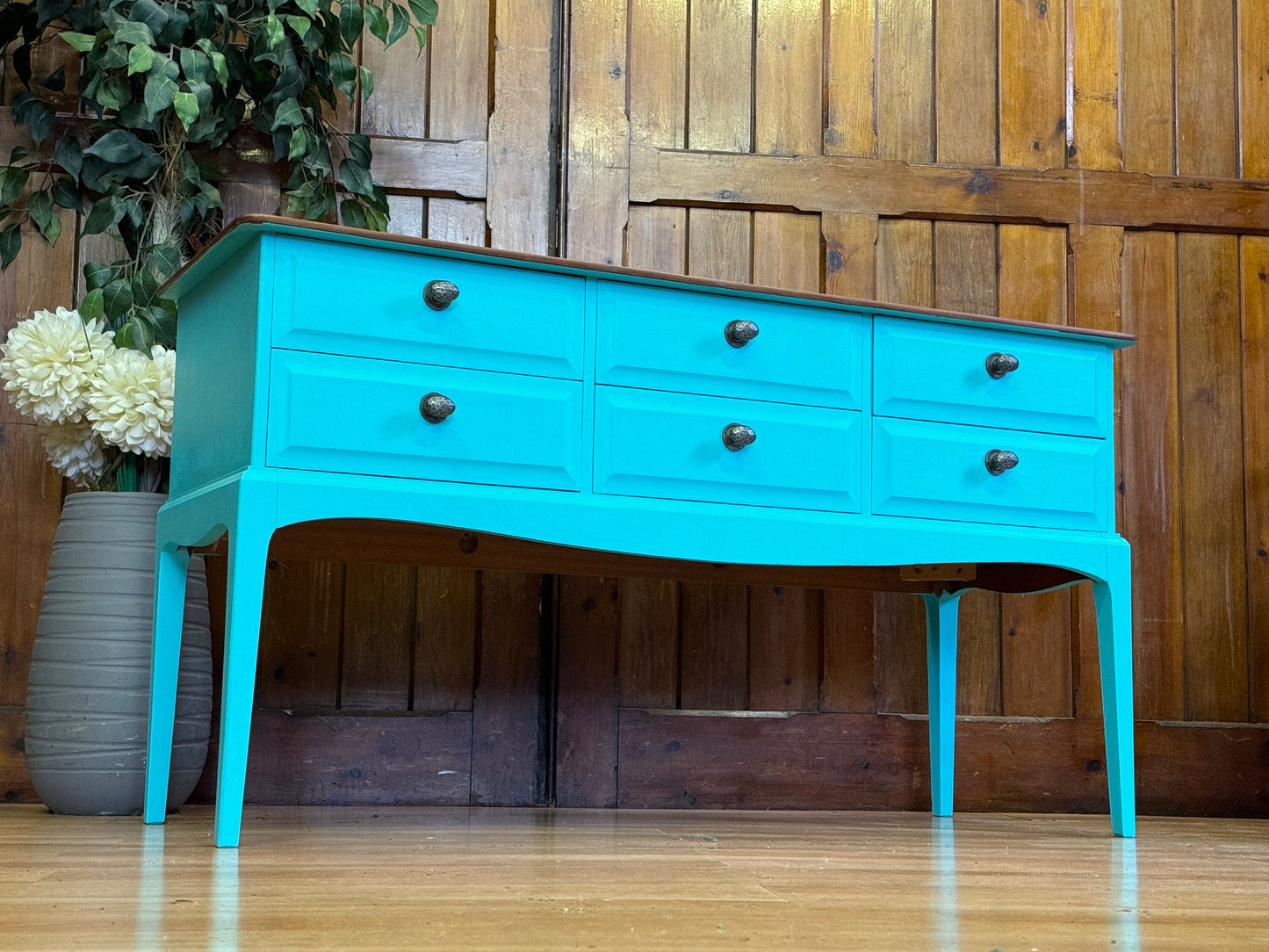 Vintage Stag Minstrel Sideboard Drawers \ Vibrant Console Table \ Dressing Table